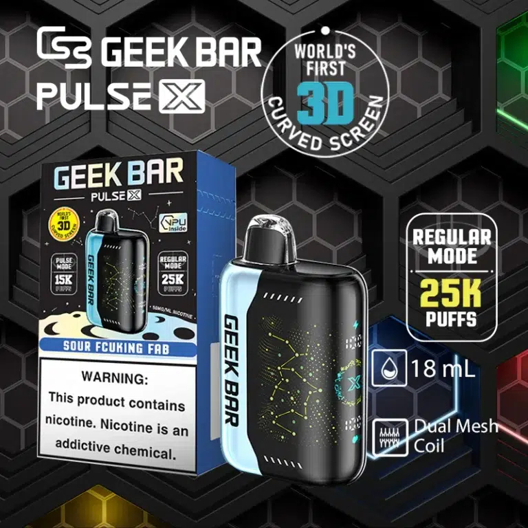 GEEK BAR Puls X 星空系列25000抽 3D 弧面工藝美學絲滑入喉不刺辣50mg 強效尼古丁鹽極致握感不沾指紋 台灣現貨：圖片 2