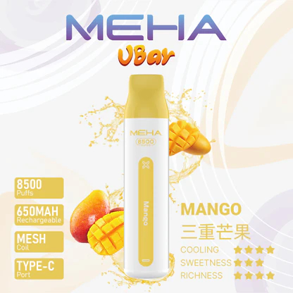 MEHA VBar 魅嗨小白條 8500 3% 醇熟尼古丁鹽 順滑入喉解癮更到位 小白條輕盈手感 綻放純粹果香 650mAh長效續航始終如一 台灣現貨:圖片 6