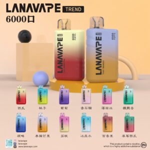 【LANA】6000 抽拋棄式 新一代 Mesh 網芯技術 全程口感鮮活不變味 550mAh長效續航 3% 順滑入肺、解癮不鎖喉 台灣現貨秒發